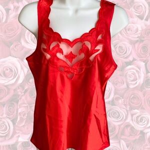 Red Camisol Top Polyester Small